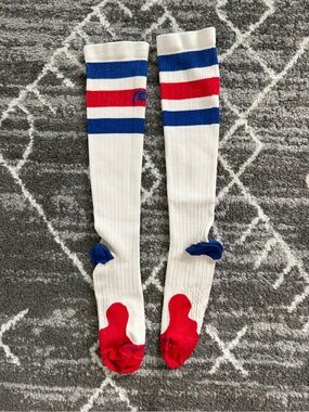 ProCompression Socks Unisex Small/Medium - White Red Blue Stripe